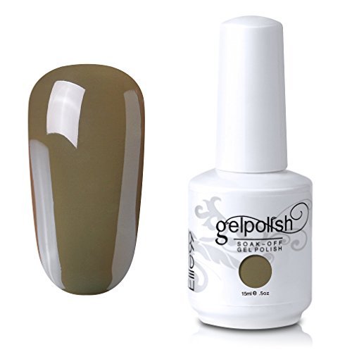 Elite99 UV LED Gel Nail Polish Nail Art Soak Off Varnish Manicure 15ml 005 Dark Khaki