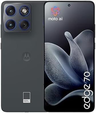 Motorola edge 70 con Moto AI (12/512GB, Tripla fotocamera da 50MP + flicker sensor, selfie 50MP, ultra sottile 5.99mm, 4800mAh Silicon-Carbon, Display 6.67" Super HD 120Hz, PANTONE Gadget Grey