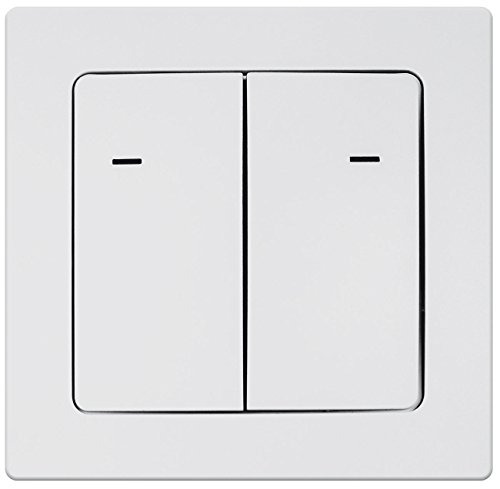 Preisvergleich Produktbild CASAcontrol Schalter: Funk-Lichtschalter doppelt (Funk Wandschalter)