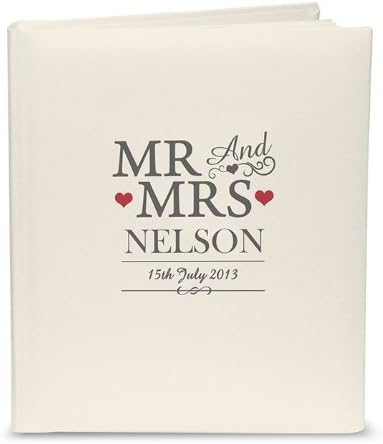 Personalised Wedding Gifts Mr & Mrs Traditional Style Photo Album