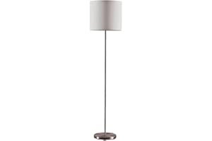 Lindby Lampada da Terra Paralume in Tessuto, Stile Retro Classico Metallo a Piantana Soggiorno Salotto Camera letto Angolo Vintage Lampadina non inclusa 167cm
