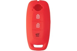 OTMIK Custodia in silicone per la copertura della chiave dell'auto adatto per Nissan Qashqai Altima 2023 Accessori guscio chiave (Rosso)