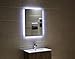Produktbild Dr. Fleischmann Badspiegel LED Spiegel GS084 mit Beleuchtung durch satinierte Lichtflächen Badezimmerspiegel Touch-Schalter (50 x 70 cm)