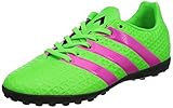 Comfortable lining adidas Ace 16.4 TF J, Botas de fútbol Unisex niños, Verde/Rosa/Negro (Versol/Rosimp/Negbas), 36 1/2 EU
