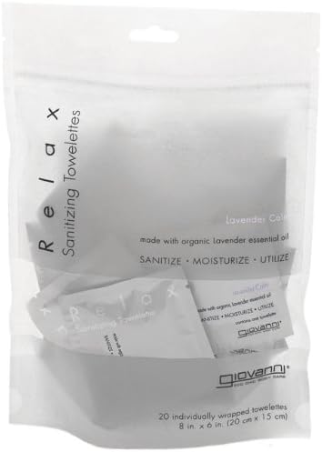 Giovanni: Organic Mini Towelettes 20 count, Relax Lavender Calm (3 pack)