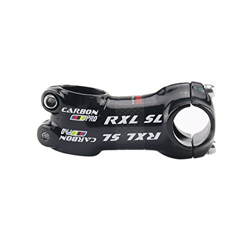 RXL SL® PRO Lega di Alluminio Rivestito in Fibra di Carbonio della Bicicletta della Strada/MTB Gambi Manubrio Parti di Biciclette 25.4 * 50/60/70/80mm Nero 3K Lucido (25.4 * 60mm)
