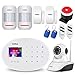 Produktbild KERUI W20 GSM WiFi 2,4 GHz Sicherheitstechnik Funk Alarmanlage DIY Kit, Auto Dial/SMS/RFID/iOS Android App-Steuerung Push-Benachrichtigungen Intercom mit ÜberwachungsKamera - Deutsch-sprachiges