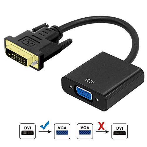 Preisvergleich Produktbild Ociodual DVI-D auf VGA Aktiv Konverter Adapter Schwarz