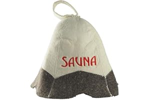 COVHA Saunahut mit Stickerei SAUNA aus Filz (Filzkappe, Saunamütze)