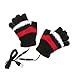 Produktbild Tree-on-Life Weibliche Handschuhe Unisex Winter Elektrische USB Erhitzen Farbe Hand Erwärmung Fingerlose USB Kabelhandschuhe