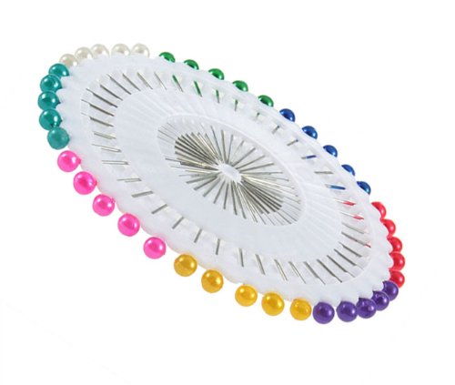 CHIC*MALL 480pcs Schneiderei Stecknadeln Rundkopf-Farbe-Perlen-Corsage Pin Sewing - 2