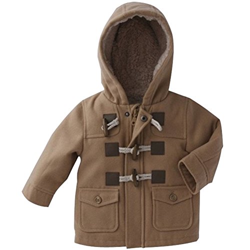Milanao Baby Infant Toddler Boys Winter Horn Button Hooded Coat Outerwear Jacket 1-6T