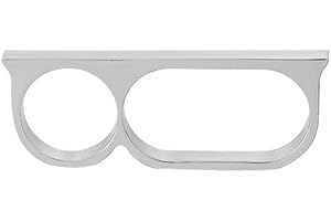 BESTOYARD - Anillo de metal para dos dedos, joya para los dedos, para mujeres y hombres (plata)