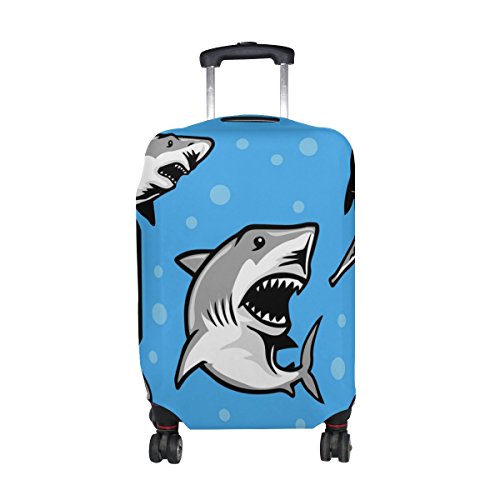 Preisvergleich Produktbild COOSUN Weißer Hai-Druck-Reise Gepäckschutzabdeckungen Waschbar Spandex Gepäck Koffer Cover - Passend für 18-32 Zoll XL 29-32 in Mehrfarben