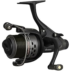 Okuma Carbonite XP baitf sheetfeeder 140 carrete de 160 m, 0,35 mm, carrete con piñón libre, ruedas con función de piñón libre, carretes de pesca para pescar carpas, luciopercas, anguilas, pescar, trucha