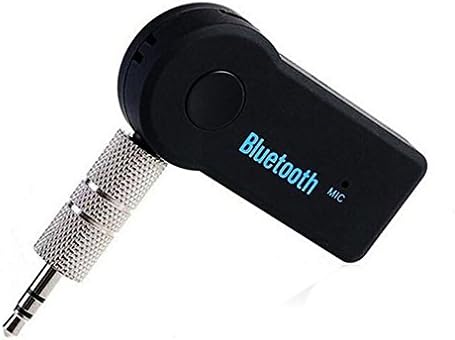 Elepawl Bluetooth Receiver, Portable Wireless Audio Adapter with 3.5 mm Stereo Output A2DP Music Streaming Car Kit for Car AUX IN Home Speaker MP3 with Built-in Mic- (Black)