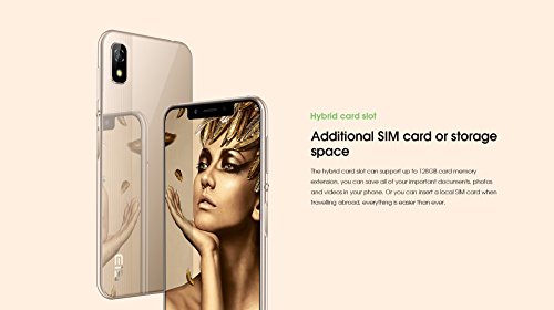 ELEPHONE A4 - 5,85 Zoll HD + (19: 9 Notch-Bildschirm) Android 8.1 4G Smartphone, MT6739 Quad-Core 1,5 GHz 3 GB + 16 GB, 5MP + 13MP Dual-Kamera, 3000mAh Akku - Gold