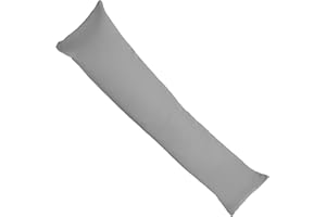 Nod off Plain Fabric Draft Excluder for Doors, Decorative Door or Window Draft Guard – Energy Saver (Grey, Set of 1)