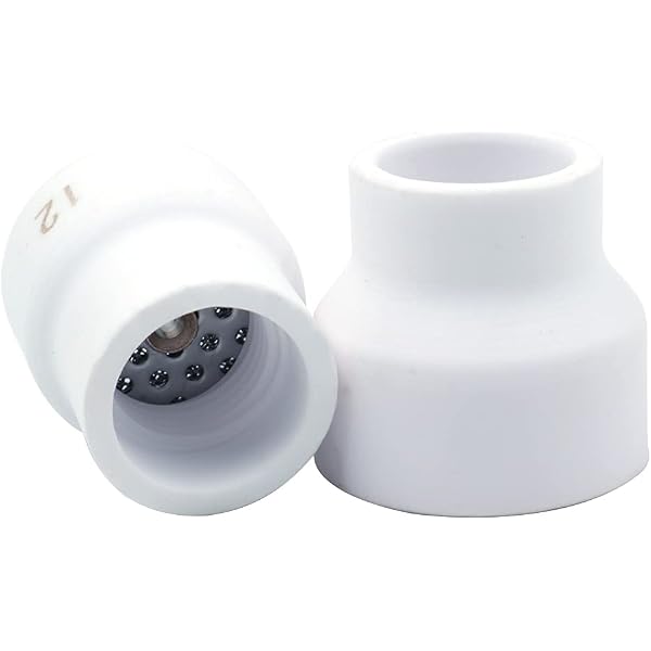 Alumina Ceramic TIG Welding Cup Set – 4 Cups (No. 12, 14, 16, 24) With Chuck, Gas Lens, And Spacer For WP-17/18 Torches