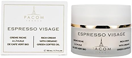 Rich cream with ORGANIC GREEN COFFEE OIL - ESPRESSO VISAGE - 100% natural anti ageing regenerating solution, a concentrate of exceptional coffee properties, nutrient skin recovery moisturizer, 50 gr