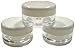 5ml Empty Plastic Cosmetic Jars x 10 CLEAR with WHITE Lids for Creams/Sample/Make-Up/Glitter Storage
