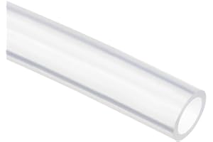 sourcing map Tubo de silicona de 9 mm de diámetro interior x 12 mm de diámetro exterior de 2 m de tubo de goma de silicona flexible para transferencia de bomba transparente