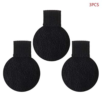 FURU 3pcs Rond Clip De Stylo En Cuir Auto-adhésif,Pen Loop Holder - Porte-stylo En Cuir Adhésif Avec Bande élastique Pour Journaux,