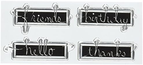 Two Paper Divas Twp. Paper Divas Clear Stamps 7 x 4.5-inch Word Block Silhouettes, Acrylic, Multicolour, 0.38x11.43x15.24 cm