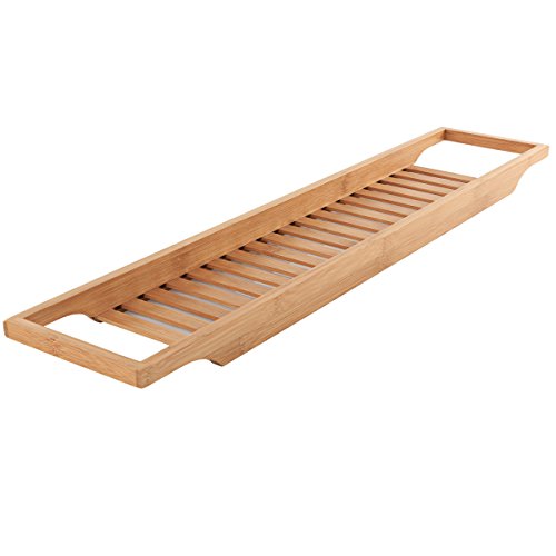 Torrex 30541 Badewannenregal aus Bambus in 2 verschiedenen Größen Badewannenablage (74 x 15 x 3,5 cm)