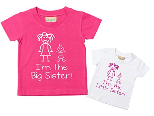 I'm The Little Sister I'm The Big Sister Tshirt Set Baby Toddler Kids Available in Sizes 0-6 Months New Baby Sister Gift