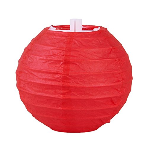 YL 9er. Papier Lampions Laternen Rot (10cm) - 2