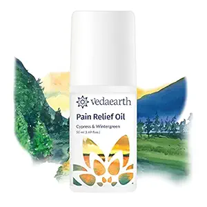 VEDAEARTH PAIN RELIEF OIL | All Purpose Oil For Muscle & Joint Pain, Arthritis, Period Pain & Cramps | 50ml