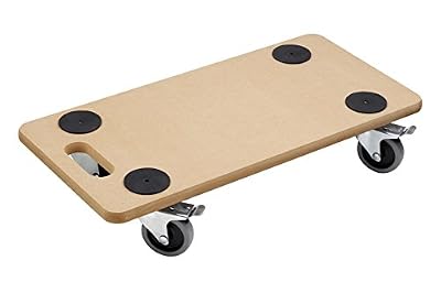 Meister 821390 Chariot à roulettes - plaque MDF - roues en TPE - freins 590 x 290 mm - 200 kg