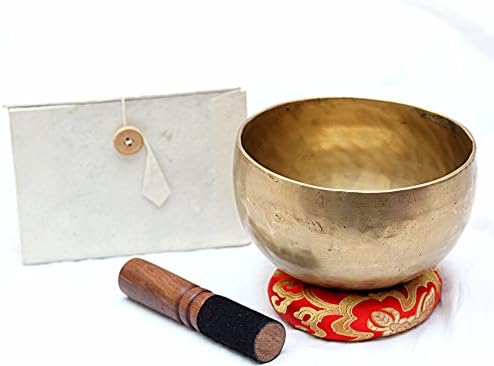6" Tibetan Handmade Singing Bowl - Meditation Bowl -Free Malet,Cushion and Box - 7 Metal Bowl -Chakra Buddhist Bowl- 6" Singing Bowl - Free Mallet, Cushion, Box