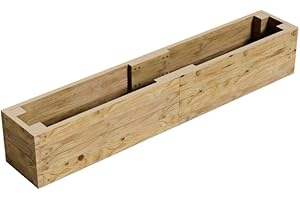 GRO GARDEN PRODUCTS Conka Garden - Wooden Raised Bed Kit - Large Garden Planters for Vegetables, Herbs, Flowers – Start Growing Plants Earlier & Better - Durable & Resistant FSC Treated Timber 30cm L x 180cm W x 30cm H