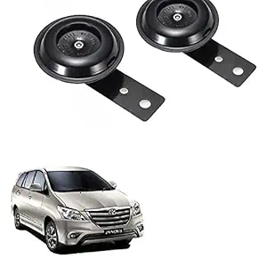 Vagary Heavy Sound Super Round Shape Car Horn (Set of 2) for Toyota Innova
