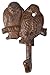 Produktbild 2 Stück Esschert Design Wandhaken, Garderobenhaken mit Vogelmotiv, fest montierbarer, aus Gusseisen, ca. 8,7 cm x 3,2 cm x 13 cm