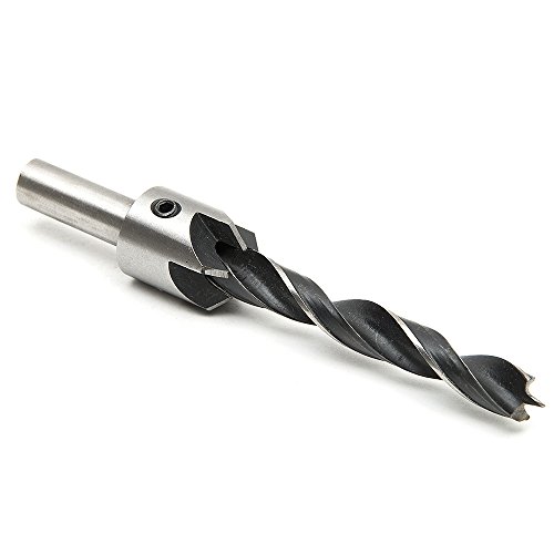 Fortag 8 tlg HSS 5 Flute Senker Bohrer Set Screwdriver Reibahle Holzverarbeitung Countersink Drill Werkzeug 3-10mm - 5