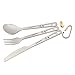 Produktbild Keith Titanium Besteck 3-IN-1 Full Sized Löffel - Gabel - Messer Besteck Ultralight Portable Perfekt für Picknick Camping Wandern Rucksack & Outdoor Reise Utensilien mit Verpackung Tasche