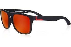 Queshark Unisexe HD Lunettes de Soleil Polarisées Classique Hommes Rétro UV400 Protection Pour Golf Cyclisme Sports Pêche Voyage