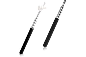 COYUN 2pcs Bâton Téléscopique Extensible, pointeurs télescopiques pour enseignant,Pointeur Whiteboard en Acier Inoxydable avec Tête en Feutre pour Enseignants pour les présentations