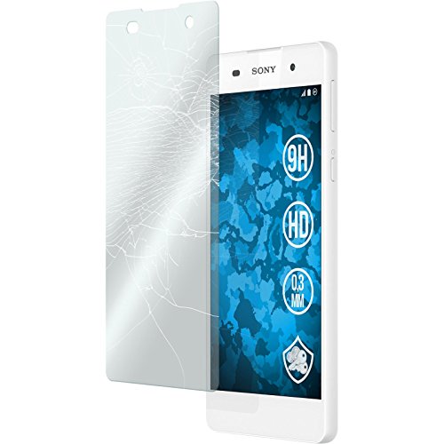 2 x Glas-Folie klar fÃ¼r Sony Xperia E5 PhoneNatic Panzerglas fÃ¼r Xperia E5