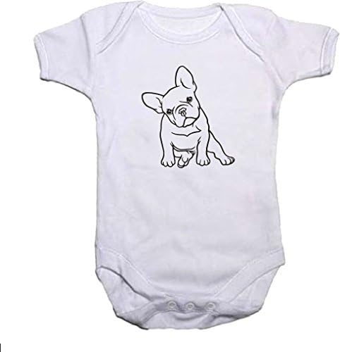 Pretty Little Stickers French Bulldog Baby Grow/Vest Baby Shower Gift Frenchie