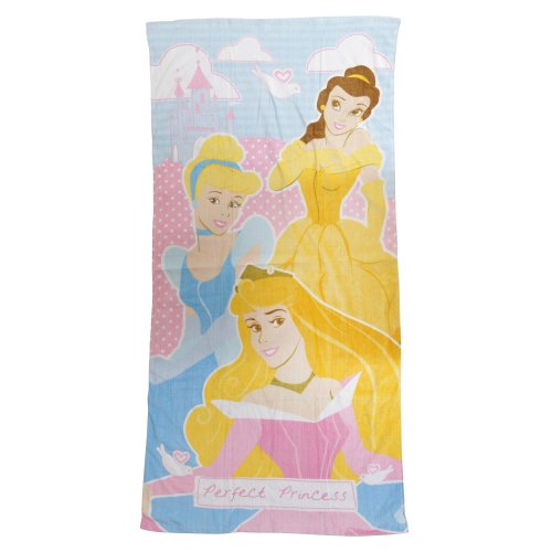 Badetuch / Strand 100% Baumwolle Disney Princess Kinder (70cm x 140cm) (Pink)