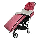 Noblik Poussette de BéBé Sac de Couchage Chaud Couverture de Pied Hiver Chaud Poussette ChancelièRe éPais Fauteuil Roulant Chaud pour Nouveau-NéS Dormir des Sacs-Rose