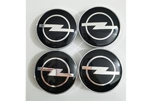 AKXBEFU 4 pièces Cache-Moyeux pour Opel 60mm, Centre de Jante Capuchons, Cache Moyeu Centre de Roue, Bouchon de Jante, Enjoliveur de Voiture