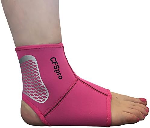 CFSpro - Premium Ankle Support. Lightweight, comfortable, firm support and compression. Helps stabilise strains, sprains, weak and injured ankles. Ideal for all Sports, running, tennis, football, rugby, basketball and walking. Unisex design (Pink, Large)