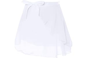 YUUMIN Jupe de Danse Classique Ballet Latine Moderne Enfant Fille Jupette en Mousseline de Soie Taille Elastique Jupe de Patinage Gymnastique Dansewear 3-16 Ans