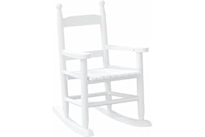 ‎VIDAXL vidaXL Schaukelstuhl für Kinder Weiß Massivholz Pappel, Gartenstuhl, Outdoor Stuhl, Outdoor Schaukelstuhl, Terrassenstuhl, Garten Schaukelstuhl