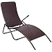 Produktbild lingjiushopping zusammenklappbar Sonnenliegen Poly Rattan braun Rattan Farbe: Braun Material: PE Rattan + pulverbeschichtet Stahlrahmen
